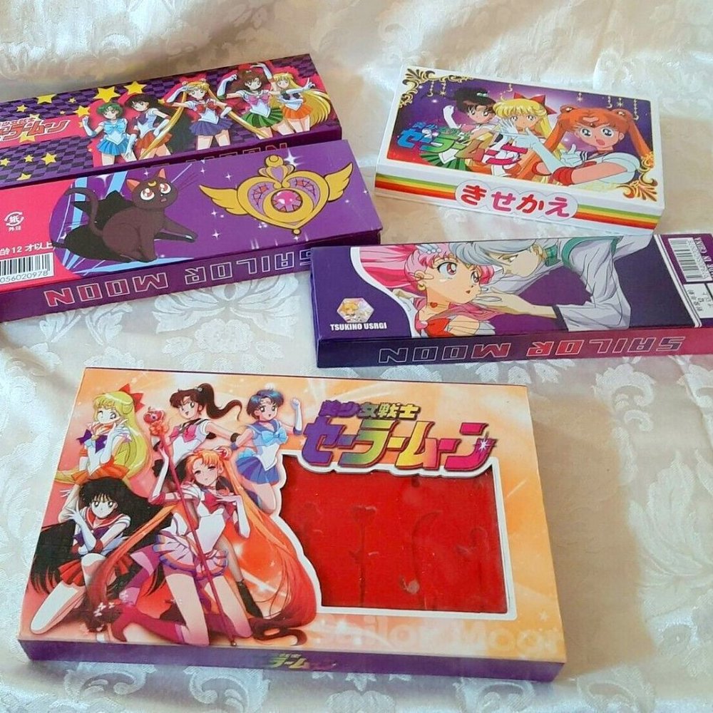 Sailor Moon 5 empty storage Boxes box container storage